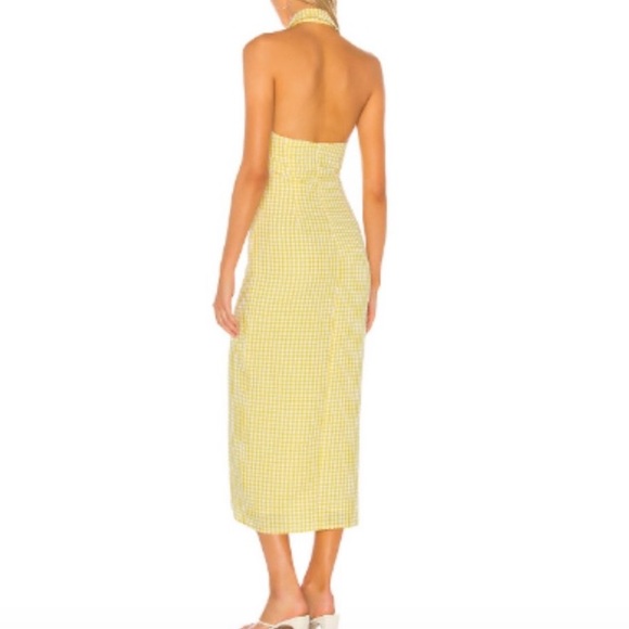 NWT Song of Style Celia yellow gingham maxi dress - Picture 5 of 13